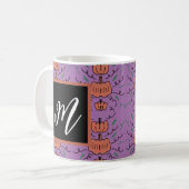 Halloween Pumpkin Podle Seamless Patroon Koffiemok (Voorkant links)