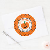 Halloween Pumpkin Polka Dots Stickers (Envelop)