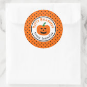 Halloween Pumpkin Polka Dots Stickers (Tas)