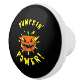 Halloween Pumpkin Power Keramische Knop (Rechts)