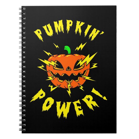 Halloween Pumpkin Power Notitieboek (Voorkant)
