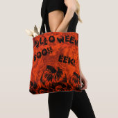 Halloween Pumpkin Print Tote Bag (Dichtbij)