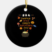 Halloween Pumpkin Quotes Classic Keramisch Ornament (Voorkant)