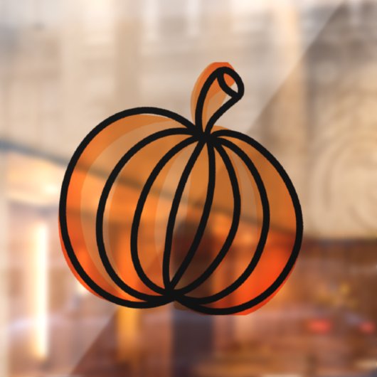 Halloween Pumpkin Raamsticker (Vel 2)