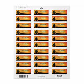 Halloween Pumpkin Return Address Etiket (Full Sheet)