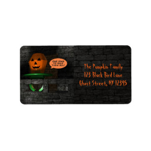 Halloween Pumpkin Ring Pop Etiket