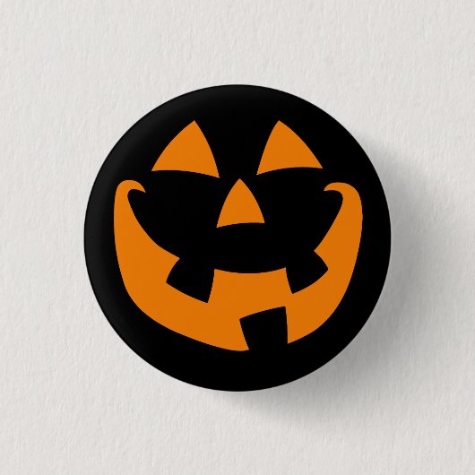 Halloween Pumpkin Ronde Button 3,2 Cm (Voorkant)