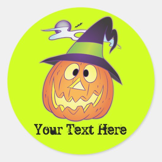  Halloween Pumpkin Ronde Sticker (Voorkant)