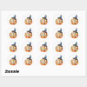 Halloween Pumpkin Ronde Sticker (Vel)