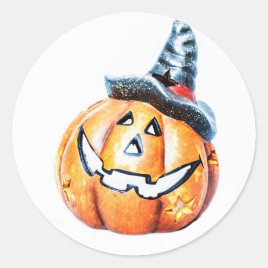 Halloween Pumpkin Ronde Sticker (Voorkant)