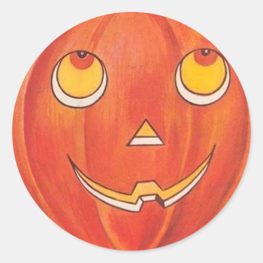 Halloween Pumpkin Ronde Sticker (Voorkant)