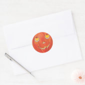 Halloween Pumpkin Ronde Sticker (Envelop)