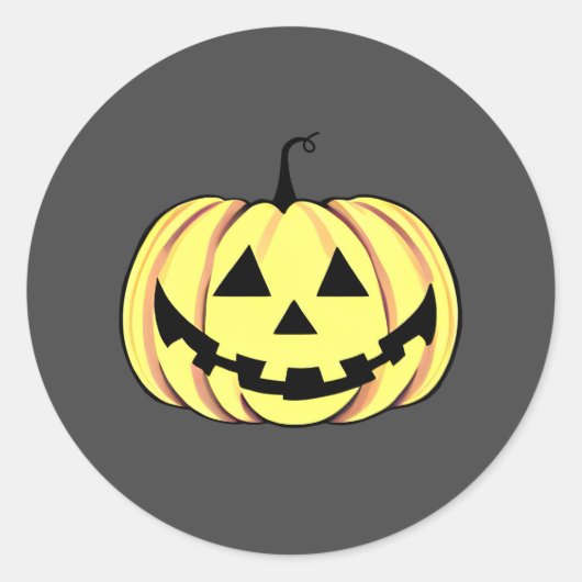 Halloween Pumpkin Ronde Sticker (Voorkant)