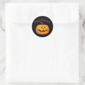 Halloween Pumpkin Round Sticker (Tas)