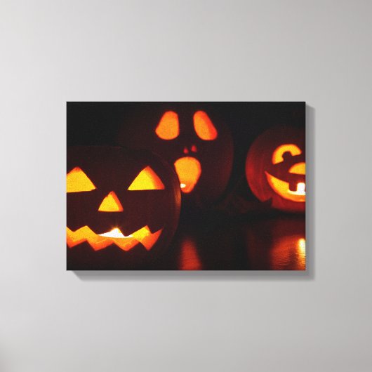 Halloween Pumpkin Scare Canvas Afdruk (Voorkant)