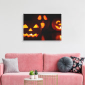 Halloween Pumpkin Scare Canvas Afdruk (Insitu (Woonkamer))