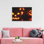Halloween Pumpkin Scare Canvas Afdruk (Insitu (Woonkamer))