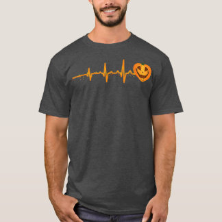 Halloween Pumpkin Scary Halloween Heartbeat Spooky T-shirt