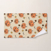 Halloween Pumpkin Seamless Pattern Bad Handdoek (Handdoek)