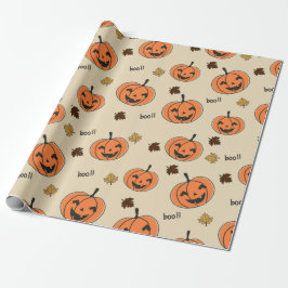 Halloween Pumpkin Seamless Pattern Cadeaupapier
