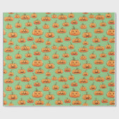Halloween Pumpkin Seamless Pattern Cadeaupapier (Vlak)