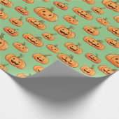 Halloween Pumpkin Seamless Pattern Cadeaupapier (Hoek)
