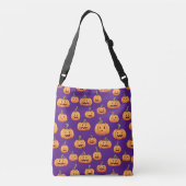 Halloween Pumpkin Seamless Pattern Crossbody Tas (Achterkant)