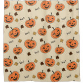 Halloween Pumpkin Seamless Pattern Douchegordijn (Voorkant)
