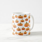 Halloween Pumpkin Seamless Pattern Koffiemok (Voorkant rechts)