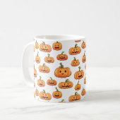 Halloween Pumpkin Seamless Pattern Koffiemok (Voorkant links)