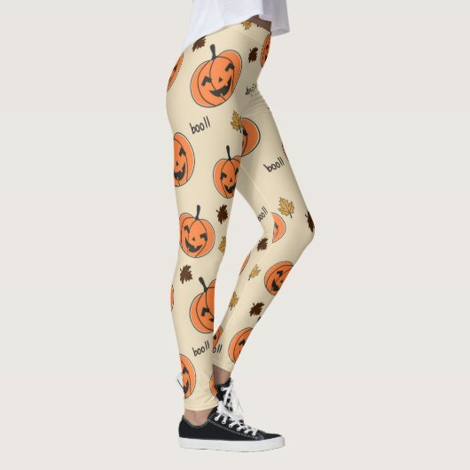 Halloween Pumpkin Seamless Pattern Leggings (Rechts)