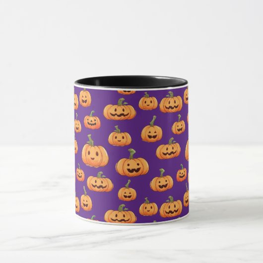 Halloween Pumpkin Seamless Pattern Mok (Midden)