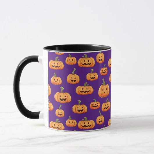 Halloween Pumpkin Seamless Pattern Mok (Links)