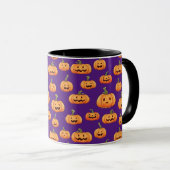 Halloween Pumpkin Seamless Pattern Mok (Voorkant rechts)