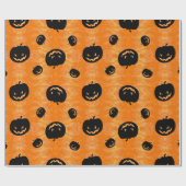 Halloween Pumpkin Sinaasappel Cadeaupapier (Vlak)