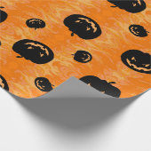 Halloween Pumpkin Sinaasappel Cadeaupapier (Hoek)