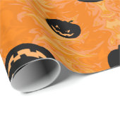 Halloween Pumpkin Sinaasappel Cadeaupapier (Rol Hoek)