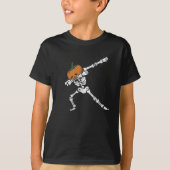 Halloween Pumpkin Skeleton Dab Pose T-shirt (Voorkant)