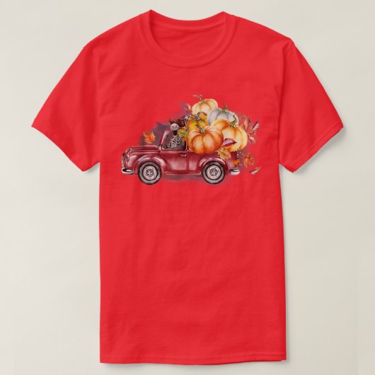 Halloween Pumpkin Skeleton Hallo Herfst 3846 T-shirt (Design voorkant)