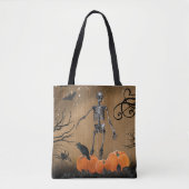 Halloween Pumpkin Skeleton Tote Bag (Voorkant)