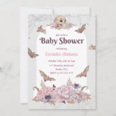 Halloween Pumpkin Skull Baby shower Invitation Kaart (Voorkant)