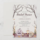 Halloween Pumpkin Skull Bridal Shower Invitation Kaart (Voorkant / Achterkant)
