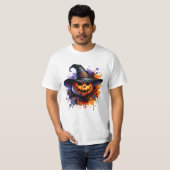 Halloween Pumpkin Skull Spoky T-shirt (Voorkant volledig)