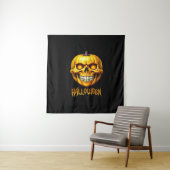 HALLOWEEN PUMPKIN SKULL WANDKLEED (In situ)