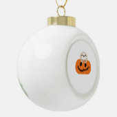 Halloween Pumpkin Sloth Classic T-shirt Keramische Bal Ornament (Links)