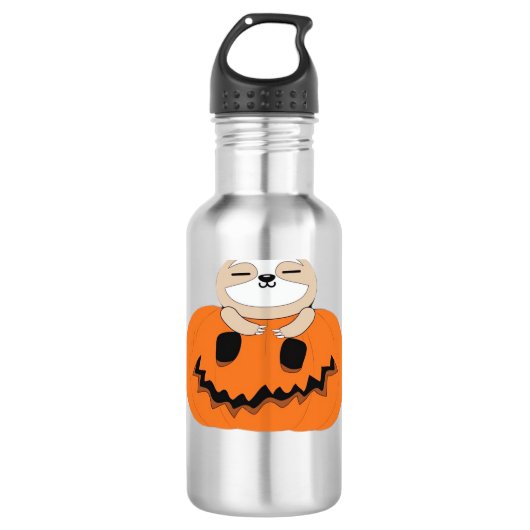 Halloween Pumpkin Sloth Classic T-shirt Waterfles (Voorkant)