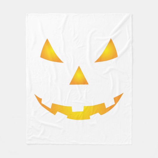 Halloween Pumpkin Smile Fleece Deken (Voorkant)