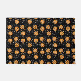 Halloween Pumpkin Snoep Bucket Black Sinaasappel Deurmat