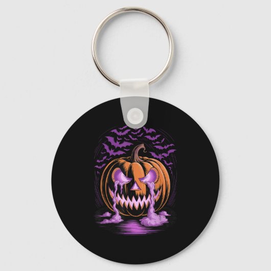 Halloween Pumpkin Soky Season Bats  Sleutelhanger (Voorkant)