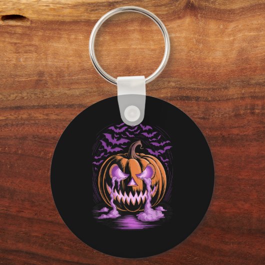 Halloween Pumpkin Soky Season Bats Sleutelhanger (Voorkant)